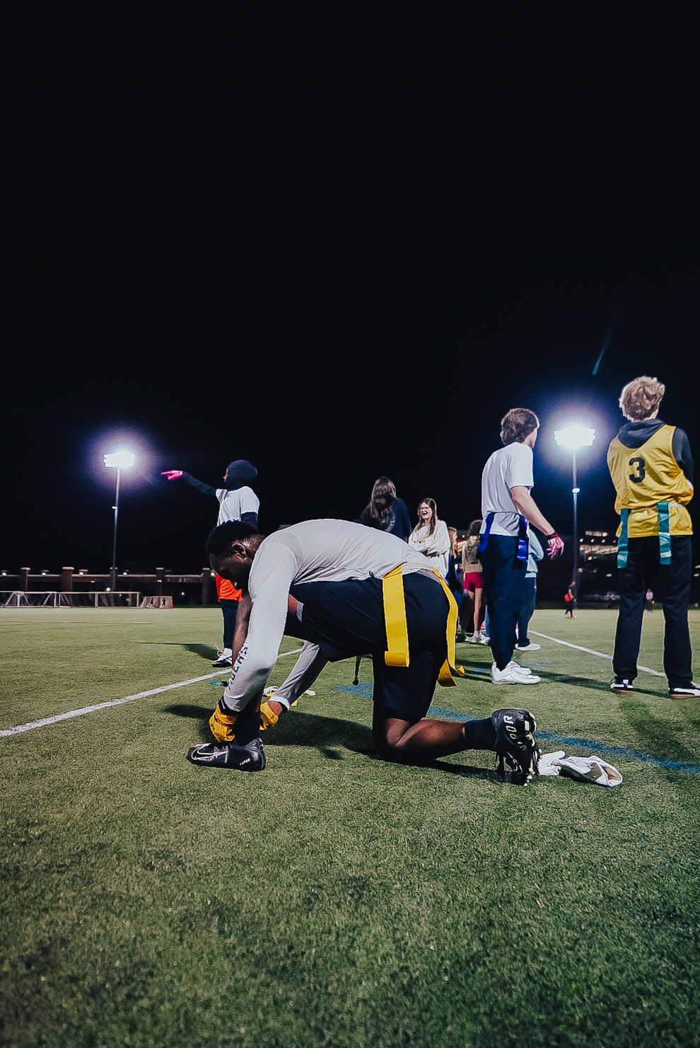 Flag football on turf
